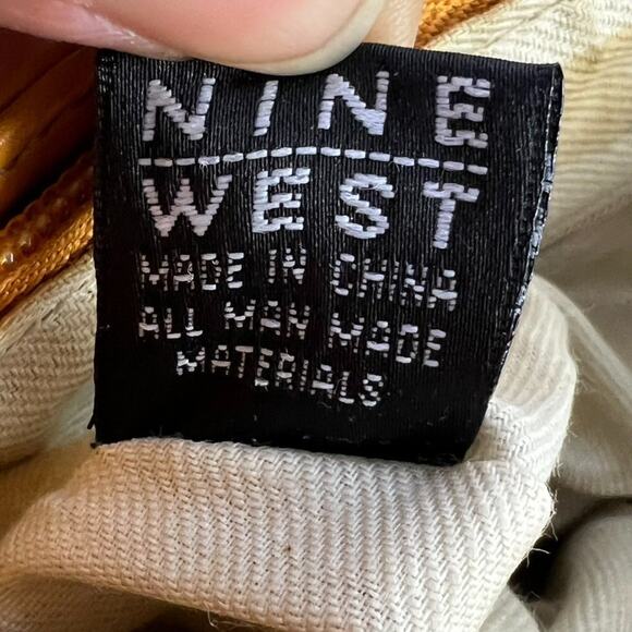 Nine West Shoulder Bag Women's Yellow Faux Leather Y2K - Picture 8 of 16